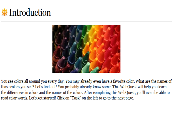 Webquest: Colour quest | Recurso educativo 33977