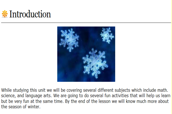 Webquest: Winter | Recurso educativo 34033