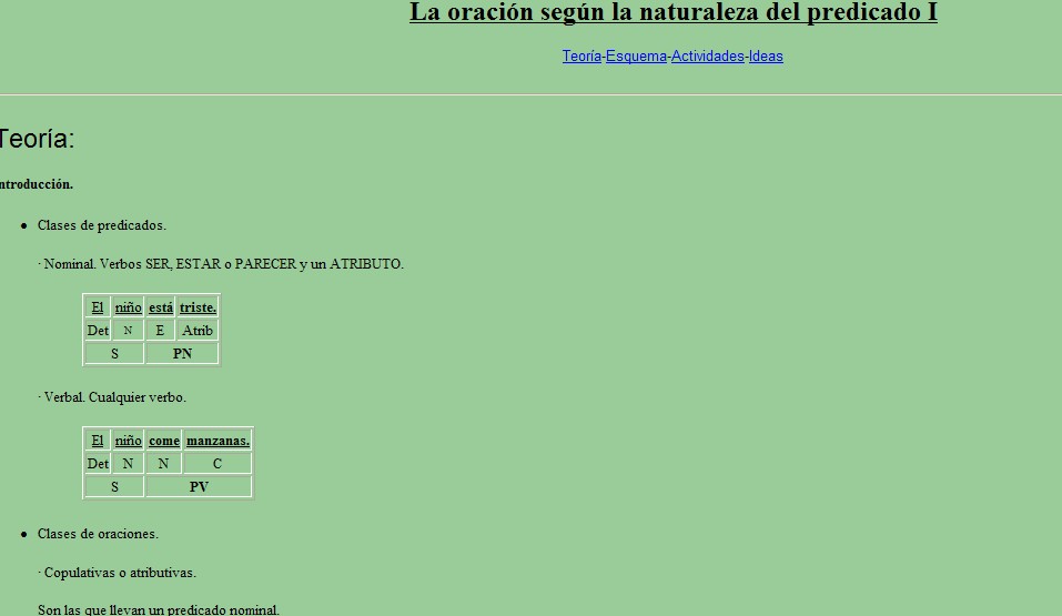 La oración según la naturaleza del predicado | Recurso educativo 34183