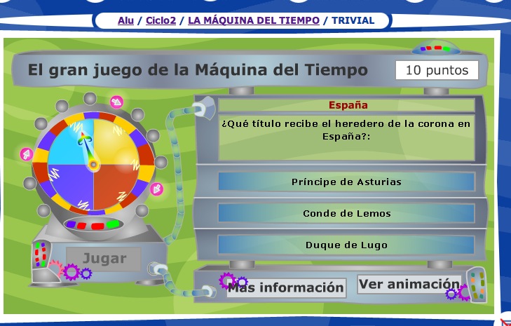 El trivial de la Máquina del tiempo | Recurso educativo 35734