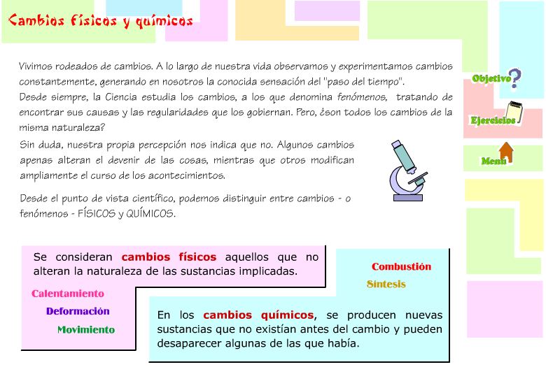 Cambio físico y cambio químico | Recurso educativo 35961