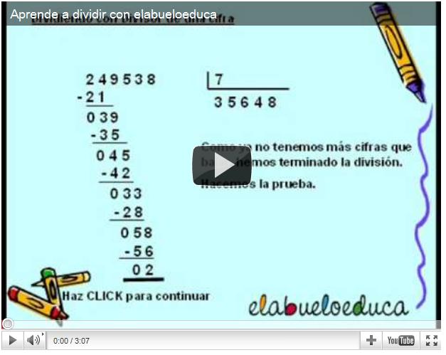 Aprende a dividir | Recurso educativo 35975