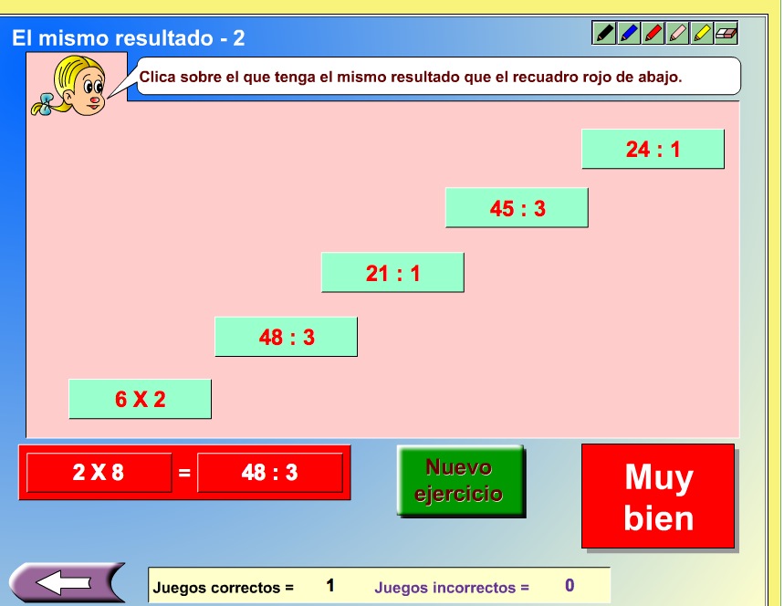 Encuentra el mismo resultado | Recurso educativo 37372