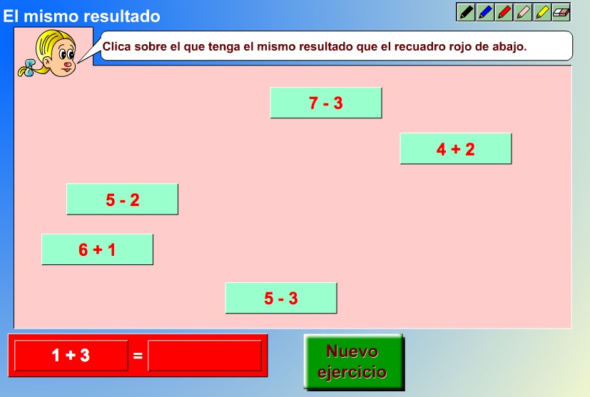 Encuentra el mismo resultado | Recurso educativo 37373