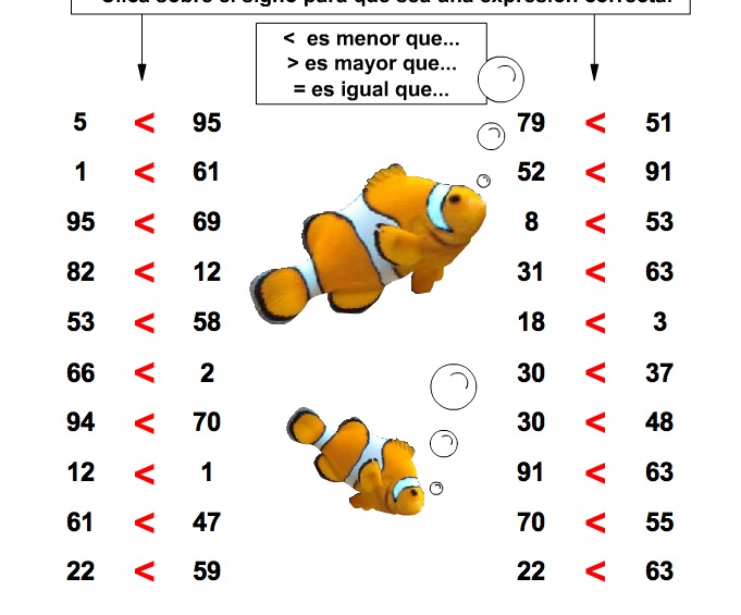 Mayor, menor o igual que... | Recurso educativo 37962
