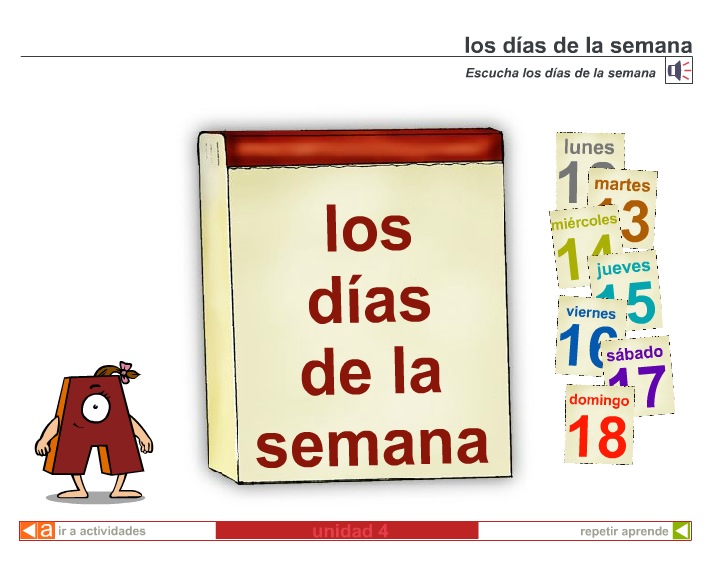 Los días de la semana | Recurso educativo 40181