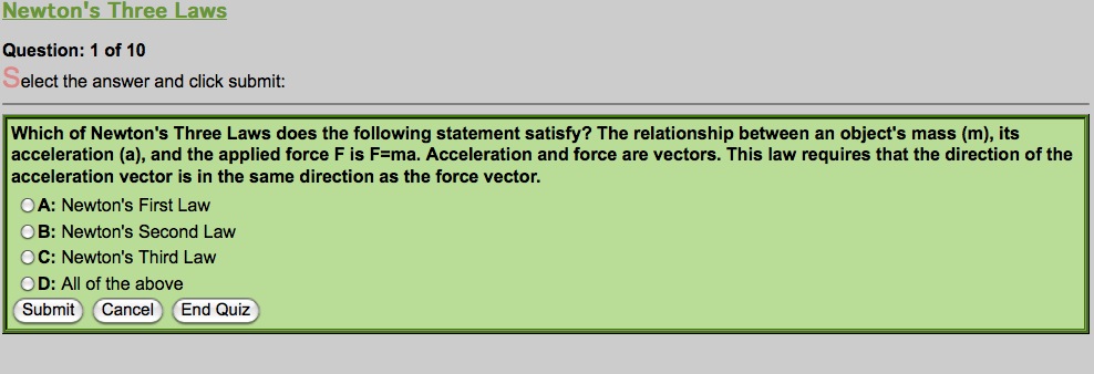 Newton's Three Laws | Recurso educativo 41756