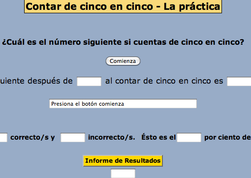 Actividad: conteo de 5 en 5 | Recurso educativo 48154