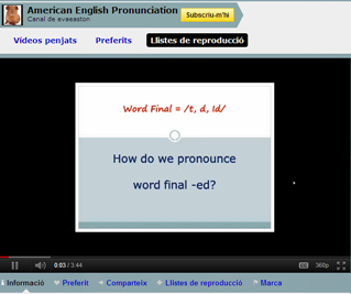 American English pronunciation (videos) | Recurso educativo 48290