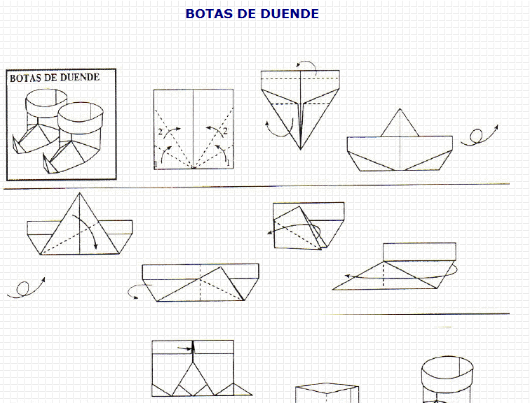 Origami: botas de duende | Recurso educativo 49732