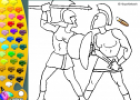 ¡A Colorear!: Lucha de gladiadores | Recurso educativo 27370