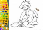 ¡A Colorear!: Geisha saludando | Recurso educativo 27495