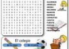 Sopa de letras: colegio | Recurso educativo 7106