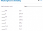 Rhyming words: Matching | Recurso educativo 68770