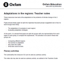 Adaptations in the regions: Teacher notes | Recurso educativo 77534