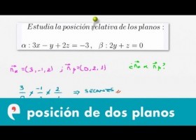 Posición relativa de dos planos secantes (ejercicio) | Recurso educativo 109320