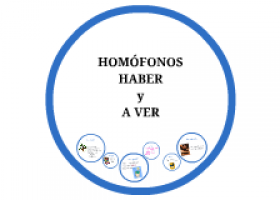 HOMÓFONOS HABER Y A VER | Recurso educativo 114327