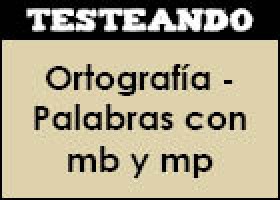 Ortografía - Palabras con mb y mp | Recurso educativo 352076