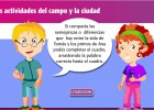 Las actividades del campo y la ciudad | Recurso educativo 680500