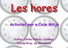 Les hores | Recurso educativo 684096