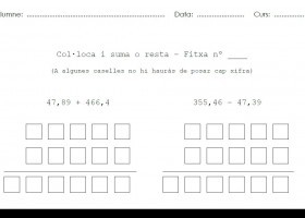 Sumes i restes amb nombres decimals | Recurso educativo 686748