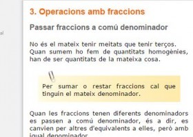 Operacions amb fraccions | Recurso educativo 738591