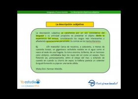 La descripción objetiva y subjetiva | Recurso educativo 738725