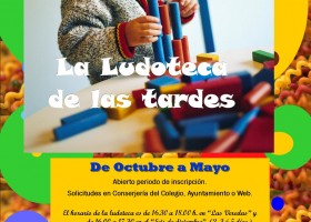 Fotografía: cartel que informa de los horarios de una ludoteca | Recurso educativo 738842