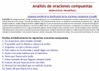 Análisis de oraciones compuestas | Recurso educativo 739951