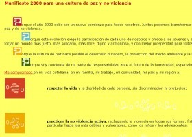 Manifiesto 2000 para una cultura de paz y no violencia | Recurso educativo 744230