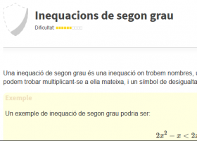 Inequacions de segon grau | Recurso educativo 745728