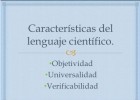 Características del lenguaje científico | Recurso educativo 754609