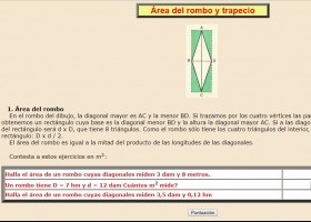 Áreas de rombo y trapecio | Recurso educativo 774145