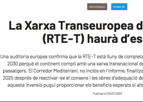 La Xarxa Transeuropea de Transport haurà d'esperar | Recurso educativo 785449